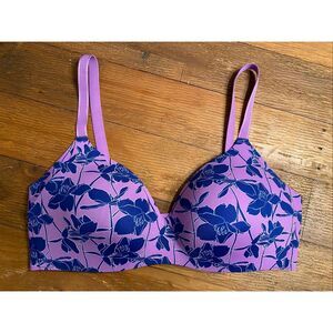 KNIX size 3 Wingwoman Contour Bra purple floral